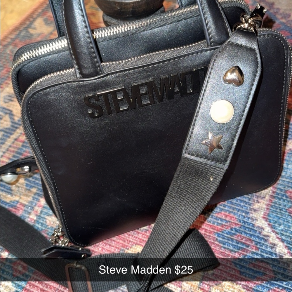 Steve Madden Black Laptop Bag for Men